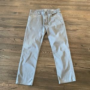 Faherty stretch denim, gray, size 33